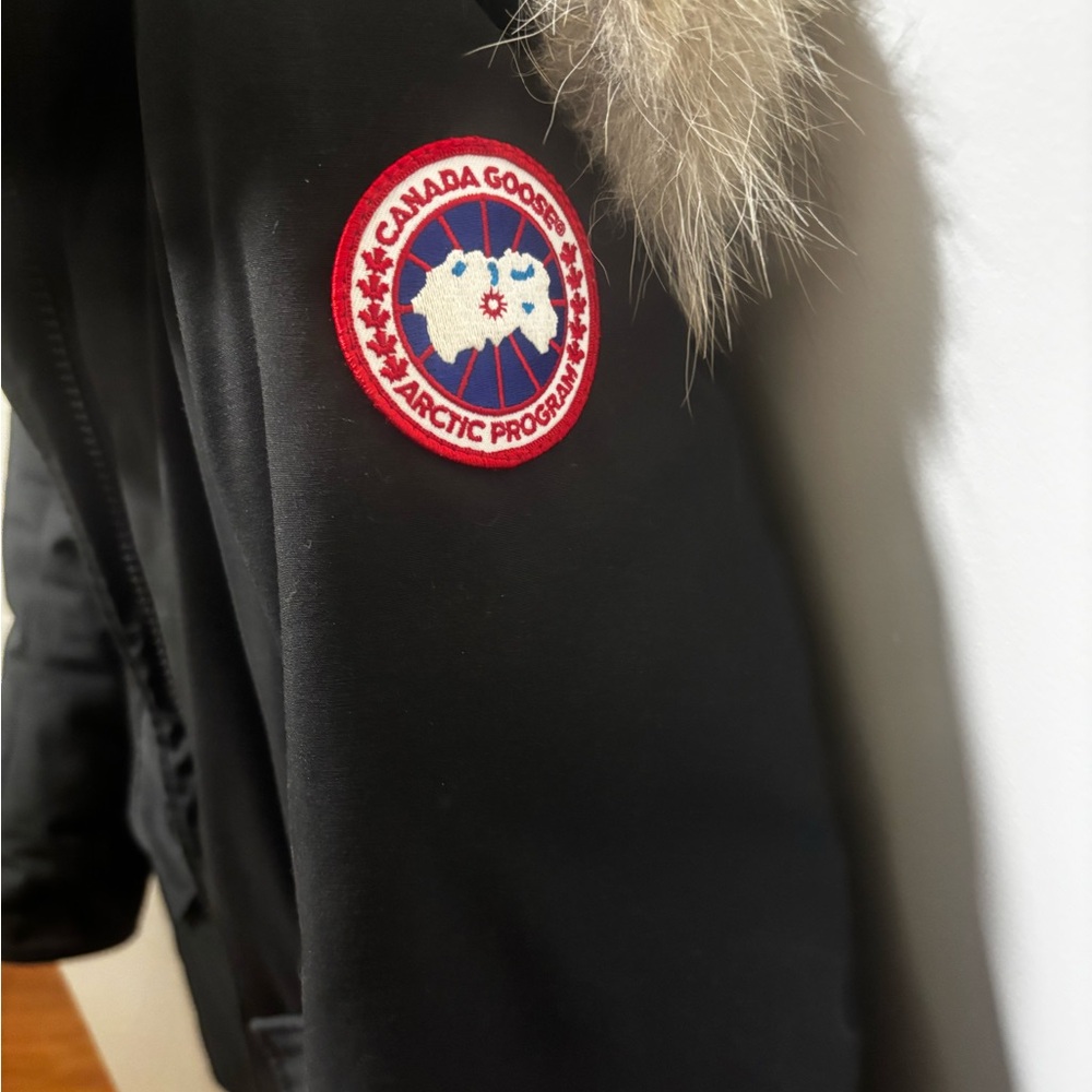 Canada Goose Black Jacket with Logo Patch